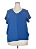 First Love Blue Short Sleeve Blouse Size 2X (estimated) - photo 1