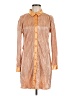 Max + Ash 100% Polyester Orange Casual Dress Size M - photo 1