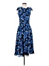 Parker Print Blue Cocktail Dress Size S - photo 1