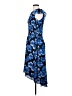 Parker Print Blue Cocktail Dress Size S - photo 5