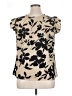 Shein Curve Tan Short Sleeve Blouse Size 0XL - photo 2