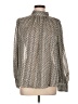 H&M 100% Polyester Silver Long Sleeve Blouse Size L - photo 1