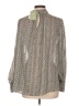 H&M 100% Polyester Silver Long Sleeve Blouse Size L - photo 2