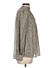H&M 100% Polyester Silver Long Sleeve Blouse Size L - photo 4