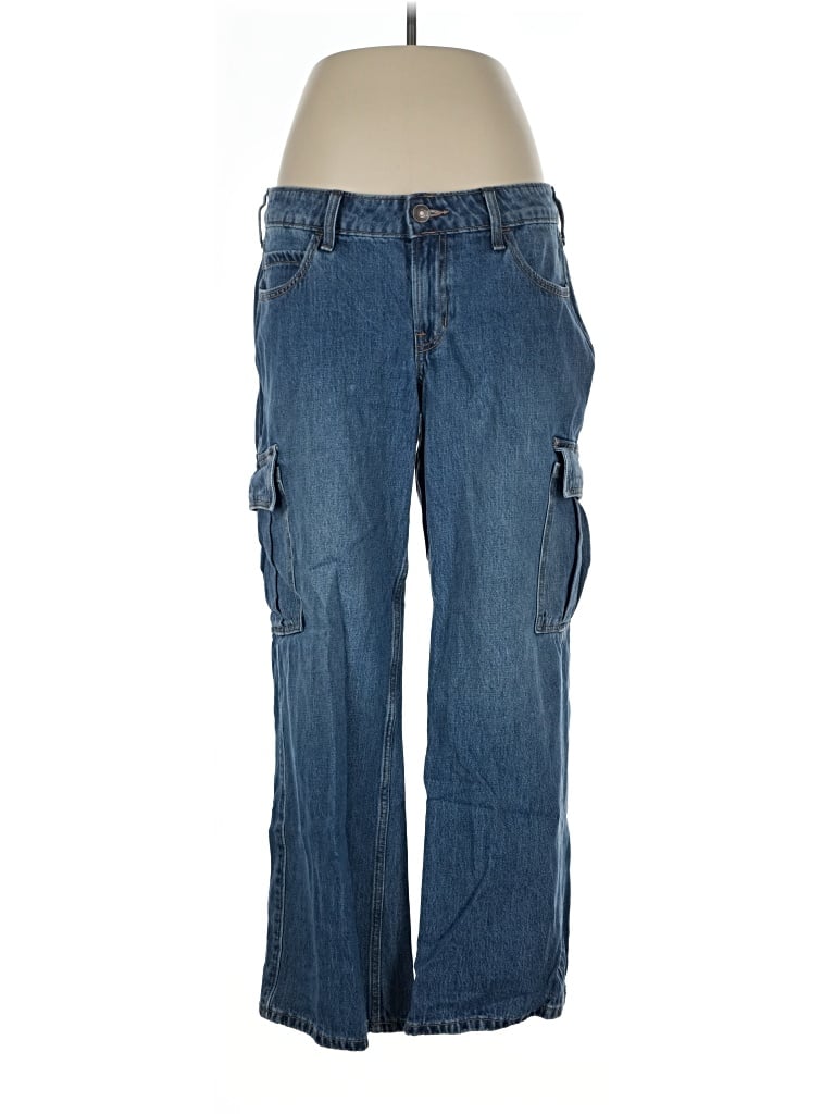 Pre-owned Hollister Cargo Pants In Blue