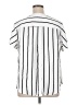Torrid 100% Polyester Stripes White Short Sleeve Blouse Size 1X Plus (1) - photo 2