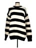 Jason Wu Stripes Black Wool Pullover Sweater Size M - photo 1