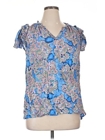 Rose + Olive Short Sleeve Blouse (view 1)