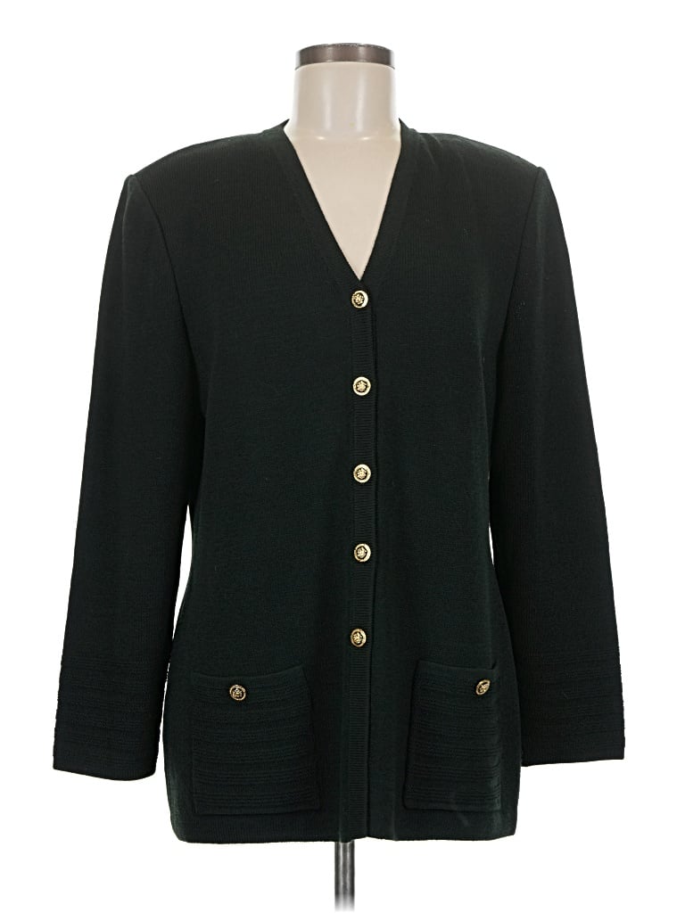 Pre-owned St. John Collection By Marie Gray Cardigan Sweater In Black