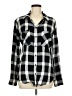 Sanctuary 100% Rayon Plaid Black Long Sleeve Button-Down Shirt Size M - photo 1