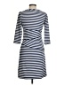J. McLaughlin Stripes Blue Casual Dress Size S - photo 2