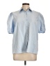Unbranded 100% Polyester Blue Short Sleeve Blouse Size L (estimated) - photo 1