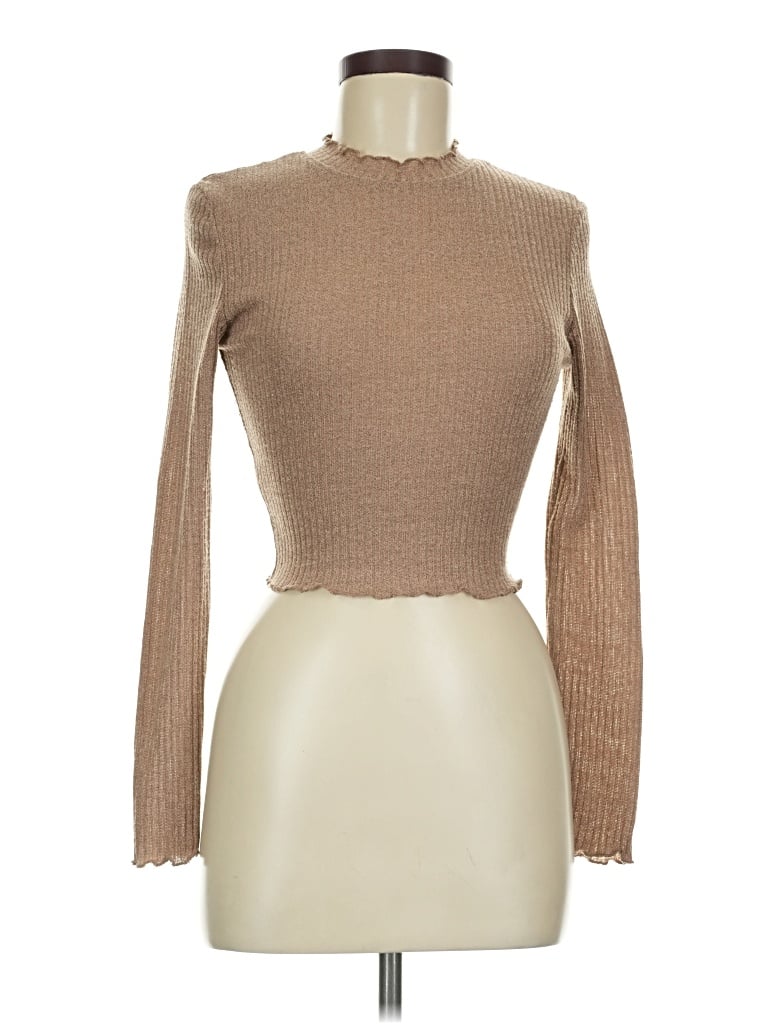 Pre-owned Shein Turtleneck Sweater In Tan