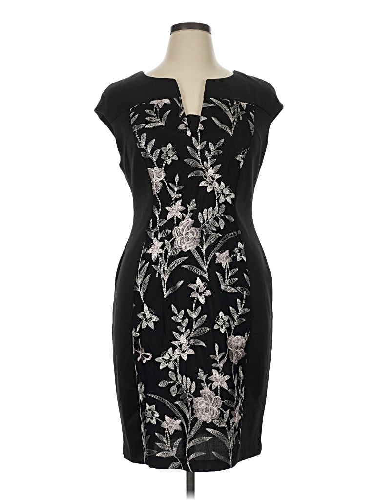 Connected Apparel Cocktail Dress In Black