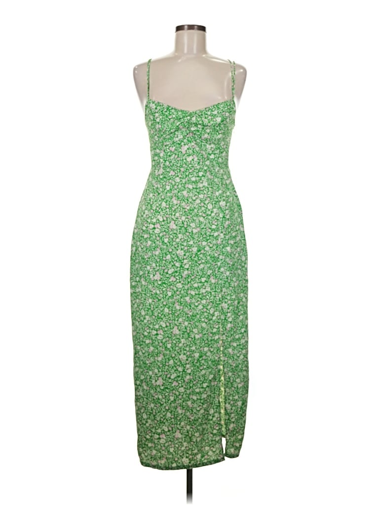 Pre-owned Zara Casual Dress In Green