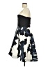 Halston Heritage 100% Polyester Graphic Blue Black Cocktail Dress Size 8 - photo 5