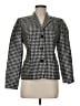 Ralph Lauren Black Label 100% Silk Houndstooth Black Gray Silk Blazer Size 6 - photo 1