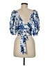 VICI Blue 3/4 Sleeve Blouse Size M - photo 2