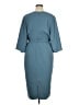 Theia 100% Polyester Solid Teal Cocktail Dress Size 16 - photo 2