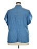 A.K.A Posh 100% Polyester Blue Short Sleeve Blouse Size 2X - photo 2