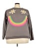 Natural Life Floral Gray Sweatshirt Size XXL - photo 1