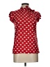 Circus 100% Rayon Polka Dots Red Short Sleeve Turtleneck Size 12 - photo 1