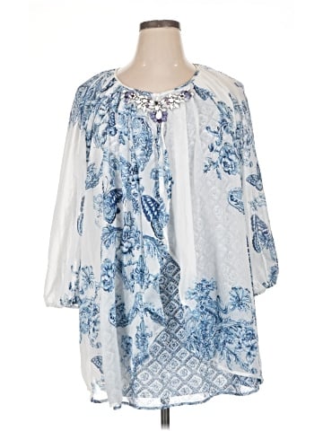 Roaman's 3/4 Sleeve Blouse (view 1)