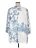 Roaman's 100% Polyester Blue 3/4 Sleeve Blouse Size 16 - photo 2