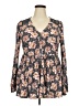 Torrid Gray Long Sleeve Blouse Size 2X Plus (2) - photo 1