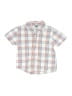 Zara Kids Plaid Orange Short Sleeve Button-Down Shirt Size 2 - 3 - photo 1