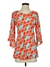 Escapada 100% Rayon Orange 3/4 Sleeve Blouse Size S - photo 1