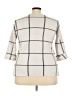 Tahari Checkered-gingham Ivory Pullover Sweater Size 2X - photo 2