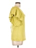 Marisa K 100% Silk Yellow Short Sleeve Top Size L - photo 4