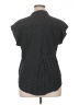 Jachs Girlfriend 100% Rayon Polka Dots Black Short Sleeve Blouse Size XL - photo 2