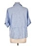 Zara Blue 3/4 Sleeve Button-Down Shirt Size L - photo 2