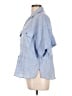 Zara Blue 3/4 Sleeve Button-Down Shirt Size L - photo 5