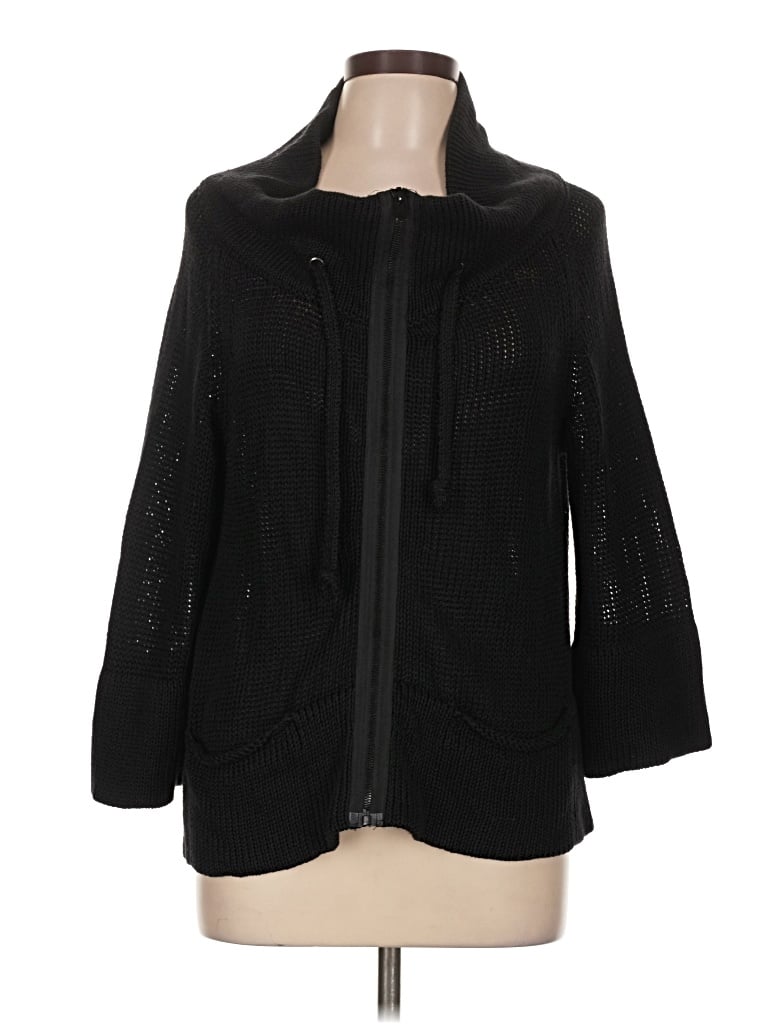 Pre-owned Theory Cardigan Sweater In Black