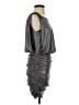 Xscape Metallic Gray Cocktail Dress Size 4 - photo 4
