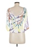 Chaser 100% Viscose Yellow 3/4 Sleeve Top Size M - photo 2