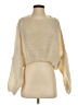 Shein 100% Polyester Metallic Ivory Pullover Sweater Size S - photo 1
