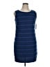 AGB Chevron-herringbone Blue Casual Dress Size 14 - photo 1
