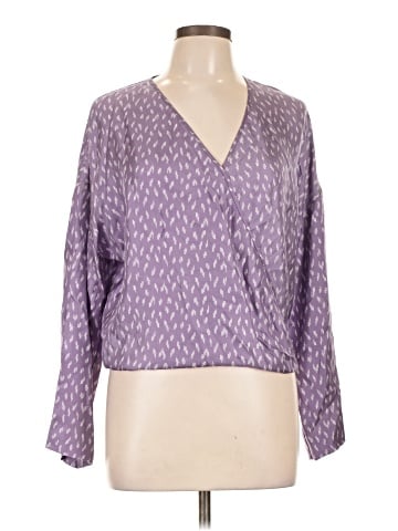 Diane von Furstenberg Long Sleeve Silk Top (view 1)