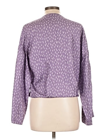 Diane von Furstenberg Long Sleeve Silk Top (view 2)