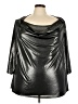 Fashion Bug 100% Polyester Metallic Silver 3/4 Sleeve Top Size 2X - photo 1