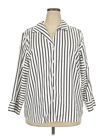 Foxcroft 3/4 Sleeve Button-Down Shirt (view 1)