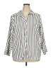 Foxcroft Stripes Ivory 3/4 Sleeve Button-Down Shirt Size 20 - photo 1
