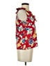 Chaps 100% Cotton Red Sleeveless Blouse Size S - photo 4