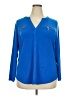 INC International Concepts Blue Long Sleeve Blouse Size 2X - photo 1