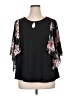 Shein Curve Black 3/4 Sleeve Blouse Size 16 Plus (2) - photo 1