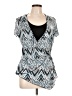 DressBarn 100% Polyester Teal Short Sleeve Blouse Size L - photo 1
